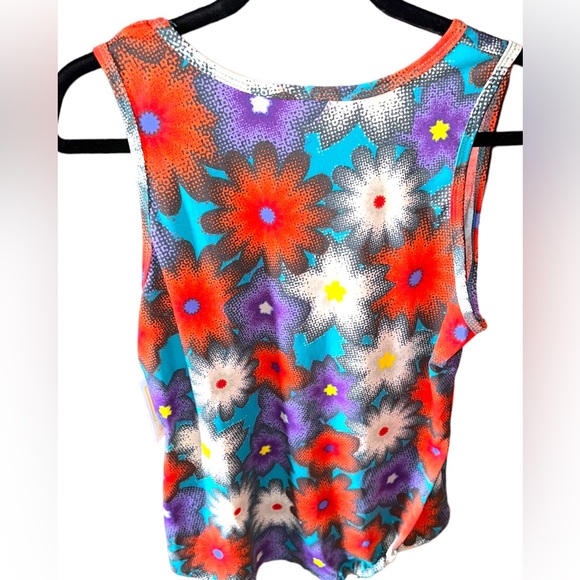 Lularoe XL turquoise, red, purple,‎ floral tank top. NWT. Bra friendly - Picture 2 of 8
